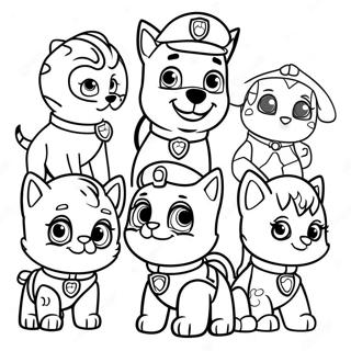 Paw Patrol Katzenpack Ausmalbild 64950-53690