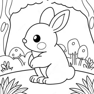 Niedlicher Hase Im Garten Ausmalbild 64961-53697