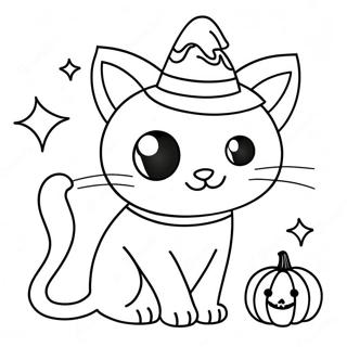 Halloween Katze Ausmalbild 65120-53825