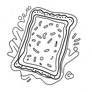 Ausmalbild Eines Bunten Pop Tarts Mit Streuseln 65201-53899