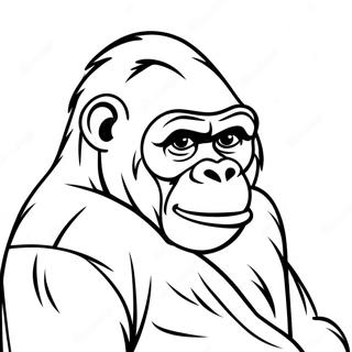 Ausmalbild Von Gute Nacht Gorilla 65210-53881