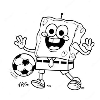 Spongebob Spielt Fußball Ausmalbilder