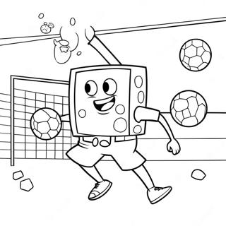 Spongebob Spielt Fussball Ausmalbild 65540-54144