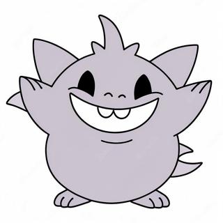 Niedlicher Gengar Mit Grossem Lacheln Ausmalbild 6555-5336