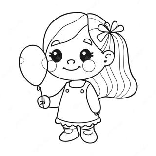 Molly Mit Einem Bunten Ballon Ausmalbild 65721-57732