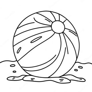 Bunter Strandball Im Sand Ausmalbild 6575-5351