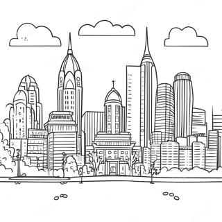 Philadelphia Skyline Ausmalbild 66310-54766