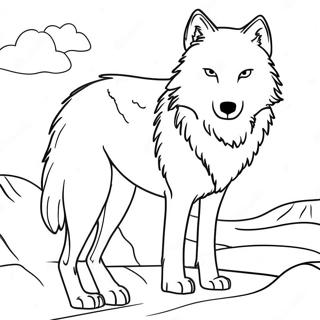 Arktischer Wolf Ausmalbild 66400-54827