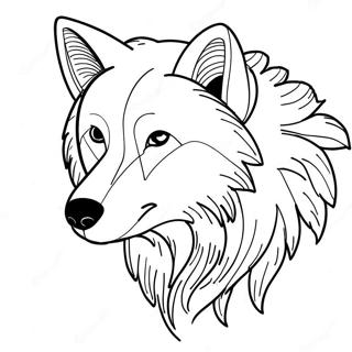 Arktischer Wolf Ausmalbild 66400-54828