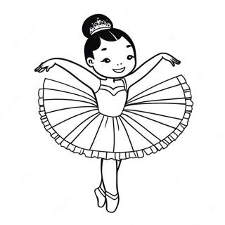 Elegante Schwarze Ballerina Im Tutu Ausmalbild 66571-54988