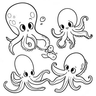 Oktopus Gegen Tintenfisch Ausmalbild 66590-54979