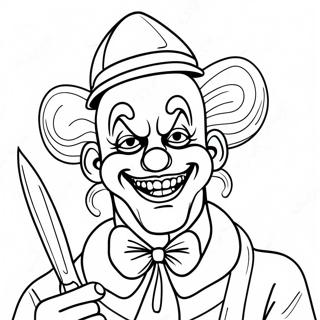 Gangster Gruseliger Clown Ausmalbilder