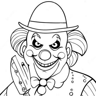 Unheimlicher Gangster Clown Mit Einem Messer Ausmalbild 66601-55000