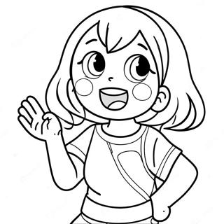 Niedliche Uraraka In Aktion Ausmalbild 66611-55004