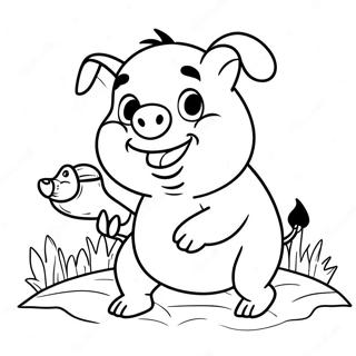 Porky Das Schwein Ausmalbild 66830-55180