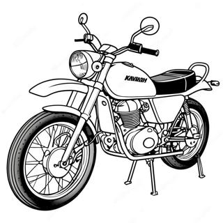 Klassisches Kawasaki Motorrad Ausmalbild 66851-55196