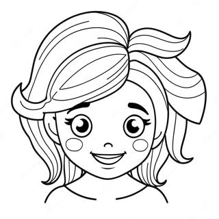 Niedliches Cartoon Haar Ausmalbild 6685-5439