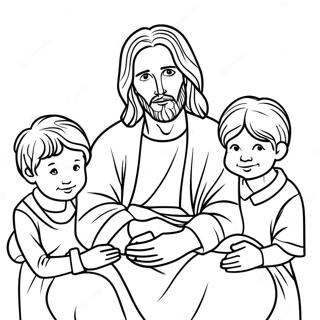 Jesus Christus Mit Kindern Ausmalbild 66891-55229