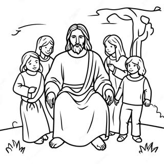 Jesus Christus Mit Kindern Ausmalbild 66891-55231