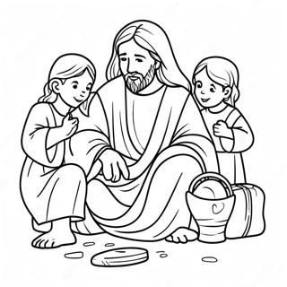 Jesus Christus Mit Kindern Ausmalbild 66891-55232