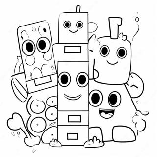 Bunte Numberblocks 11 Mit Freunden Ausmalbild 66992-55299