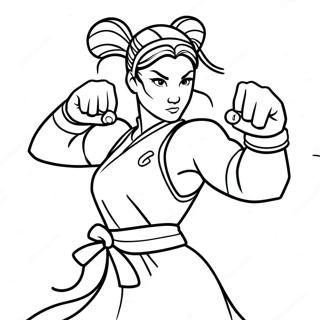 Chun Li In Kampfhaltung Ausmalbild 67102-55374