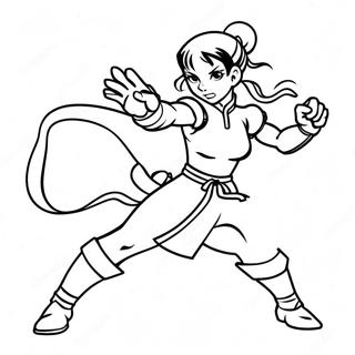 Chun Li In Kampfhaltung Ausmalbild 67102-55375