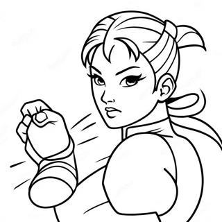 Chun Li In Kampfhaltung Ausmalbild 67102-55376