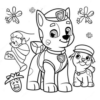 Weihnachts Paw Patrol Ausmalbild 671-534