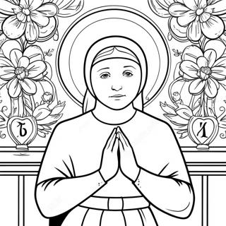 St Elisabeth Ann Seton Im Gebet Ausmalbild 67363-55581