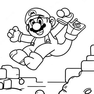 Super Mario Springt Uber Goombas Ausmalbild 67383-55597