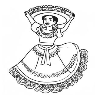 Folklorico Tanzer Ausmalbild 67452-55656