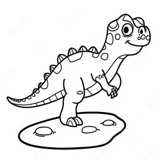 Bunter Dinosaurier Fussabdruck Ausmalbild 67503-55688