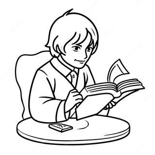 Dazai Mit Einem Buch Ausmalbild 67883-55991