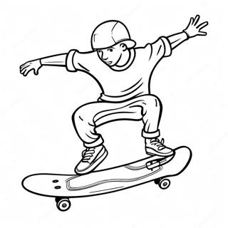 Coole Skateboard Tricks Ausmalbild 6795-5526