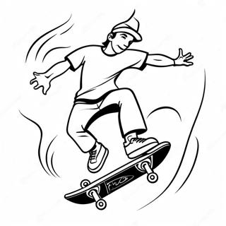 Coole Skateboard Tricks Ausmalbild 6795-5528