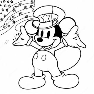 Mickey 4 Juli Feier Ausmalbild 68132-56194