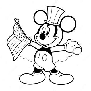 Mickey 4 Juli Feier Ausmalbild 68132-56196