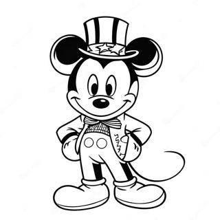 Mickey Im Patriotischen Outfit Ausmalbild 68133-56198