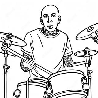 Travis Barker Am Schlagzeug Ausmalbild 68183-56237