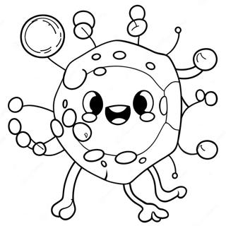 Niedliches Cartoon Virus Ausmalbild 68273-56310