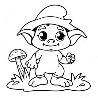 Niedlicher Goblin Mit Pilzen Ausmalbild 68313-56334