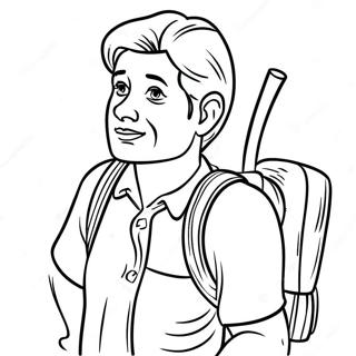 David Mit Seinem Rucksack Ausmalbild 68393-56408