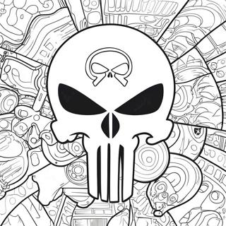 Punisher Logo Ausmalbild 68432-56429