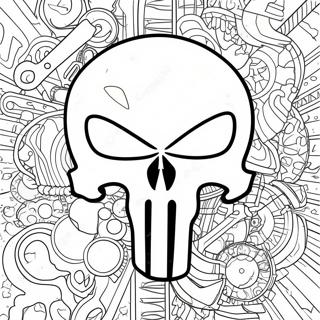 Punisher Logo Ausmalbild 68432-56430