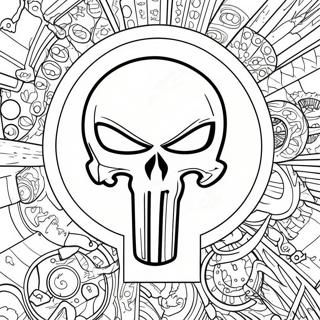 Punisher Logo Ausmalbild 68432-56431