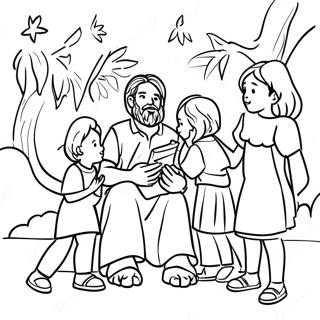 Jehova Mit Kindern Ausmalbild 68473-56465