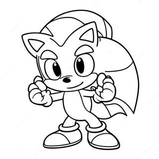 Sonic Der Igel Mit Weihnachtsmannmutze Ausmalbild 6855-5574