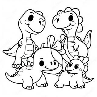 Niedliche Dinosaurierfamilie Erntedank Ausmalbild 68593-56566