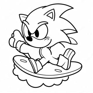 Sonic Auf Hoverboard Ausmalbild 68764-56686